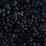 9/0 Czech 3-Cut Seed Beads Opaque Black 13g