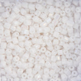 9/0 Czech 3-Cut Seed Beads Opaque White Rainbow 13g