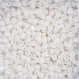 9/0 Czech 3-Cut Seed Beads Opaque White Luster 13g