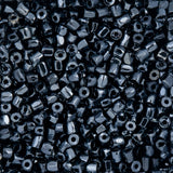 9/0 Czech 3-Cut Seed Beads Opaque Gunmetal 13g