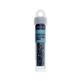 9/0 Czech 3-Cut Seed Beads Opaque Gunmetal 13g