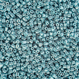 9/0 Czech 3-Cut Seed Beads Opaque Turquoise Blue Luster 13g