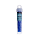 9/0 Czech 3-Cut Seed Beads Transparent Dark Blue Luster 13g
