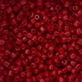 9/0 Czech 3-Cut Seed Beads Opaque Dark Red 13g