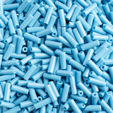 #3 Czech Bugle Beads Opaque Medium Blue 25g Bag