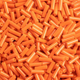 #3 Czech Bugle Beads Opaque Orange 25g Bag