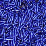 #4 Twisted Czech Bugle Beads Silver Lined Royal Blue 25g Bag