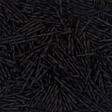 20mm Twisted Czech Bugle Beads Opaque Black 25g Bag