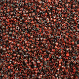11/0 Delica Bead #2263 Op Picasso Red Garnet 5.2g