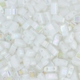 Half Tila Beads #0471 White Pearl AB 5.2g