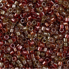 11/0 Delica Bead #0990 Sparkling Peach Red Sangria Lined Mix 5.2g