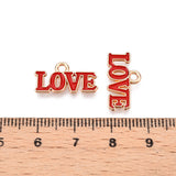 Love Enamel Metal Charm 10x18mm 5/pk