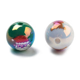 Christmas Round Acrylic Beads 15mm Luster Mix 5/pk