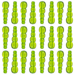 Stacked Fishing Beads Neon Green 50/pk