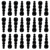 Stacked Fishing Beads Opaque Black 50/pk