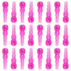 Stacked Fishing Beads Fuchsia 50/pk
