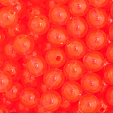 Round Plastic Beads 6mm Transparent Cerise 1000/pk