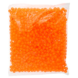 Round Plastic Beads 6mm Transparent Fluorescent Orange 1000/pk