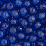 Round Plastic Beads 6mm Transparent Dark Blue 1000/pk