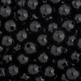Round Plastic Beads 6mm Opaque Black 1000/pk