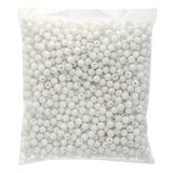 Round Plastic Beads 6mm Opaque White 1000/pk