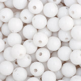 Round Plastic Beads 6mm Opaque White 1000/pk