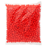 Round Plastic Beads 6mm Opaque Fluorescent Red 1000/pk