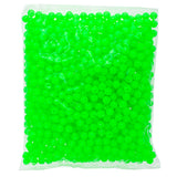 Round Plastic Beads 6mm Opaque Fluorescent Green 1000/pk