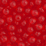 Round Plastic Beads 6mm Transparent Raspberry 1000/pk