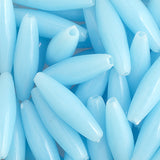 Spaghetti Beads Opaque Light Blue 100/pk
