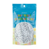 Craft Beads Plastic Alphabet Disc 7mm White 150g