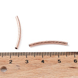 Metal Curved Tube Beads 25mm Rose Gold 40/pk