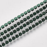 Metal Rhinestone Banding Metal 2mm Emerald 10yd/pk