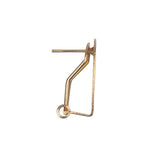 Fingernail Earring Posts 20x10mm Light Gold 10/pk