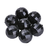Faceted Plastic Beads 8mm Opaque Black 50g