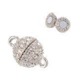 Magnetic Rhinestone Clasp 10mm Nickel 1/pk