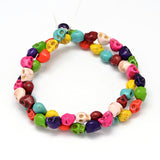 Turquoise Skull Beads 8x10mm Mixed (Synthetic/Dyed) 15-16" Strand