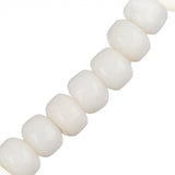 Glass Crow Beads 7x9mm White 30/Strand