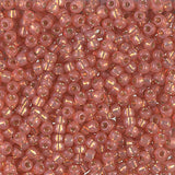 11/0 Miyuki Seed Beads #0553 Silver Lined Salmon 22g