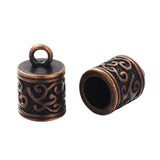 End Caps (6mm Hole) Antique Copper 10/pk