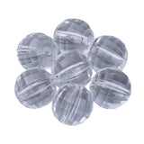 Faceted Plastic Beads 22mm Transparent Crystal 500g