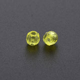 Faceted Plastic Beads 4mm Transparent Yellow 25g