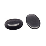 Cat Eye Cabochons, Oval 18x13mm Black 10/pk