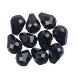 K9 Glass Teardrop Beads 10x8mm Jet Black 10/pk