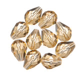K9 Glass Teardrop Beads 10x8mm Gold Champagne 10/pk