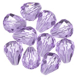 K9 Glass Teardrop Beads 12x10mm Light Violet 10/pk