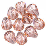 K9 Glass Teardrop Beads 12x10mm Padparadscha 10/pk