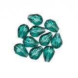 K9 Glass Teardrop Beads 8x6mm Indicolite 10/pk