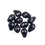 K9 Glass Teardrop Beads 8x6mm Jet Black 10/pk