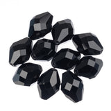 K9 Glass Oval Beads 11x8mm Jet Black 10/pk